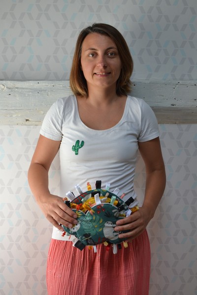 Delphine made in Velanne vous présente sa capsule tropicale de doudous étiquettes pour bébé