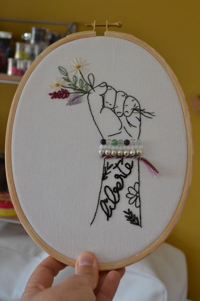 la broderie liberté rejoint mon atelier