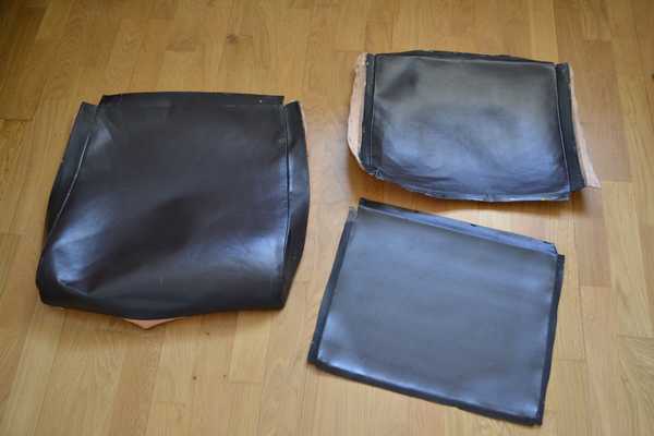 ancien cuir et simili cuir du fauteuil couleur chocolat